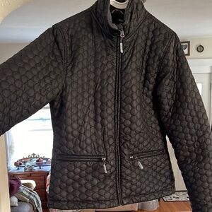 Vintage Black Quilted Fila official ski team Italian jacket women’s Large